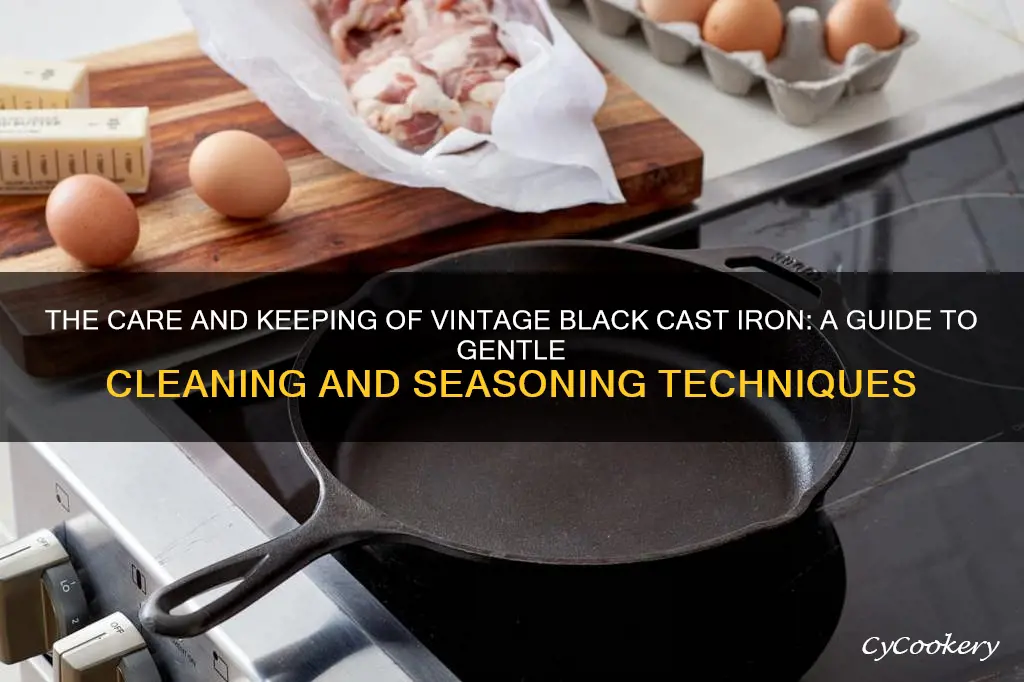 how tp wash vintage black cast iron pan