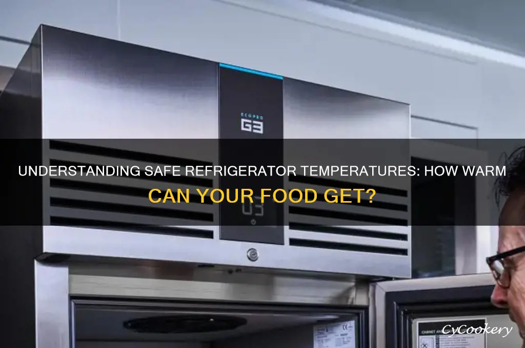 how warm can refrigerator items get