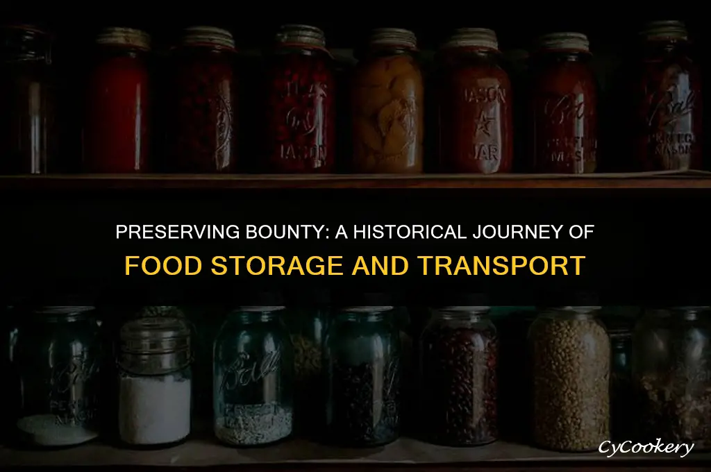 how was food stored and transported before refrigeration