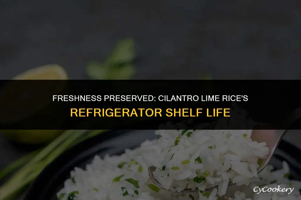 how well does cilantro lime rice hold in refrigerator