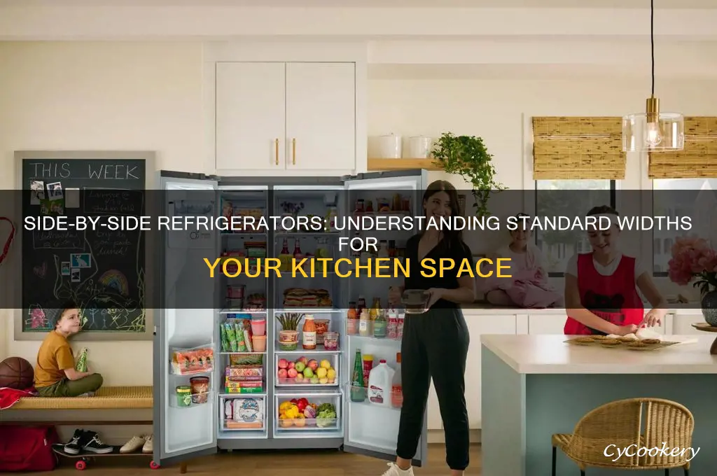 how wide are side by side refrigerators