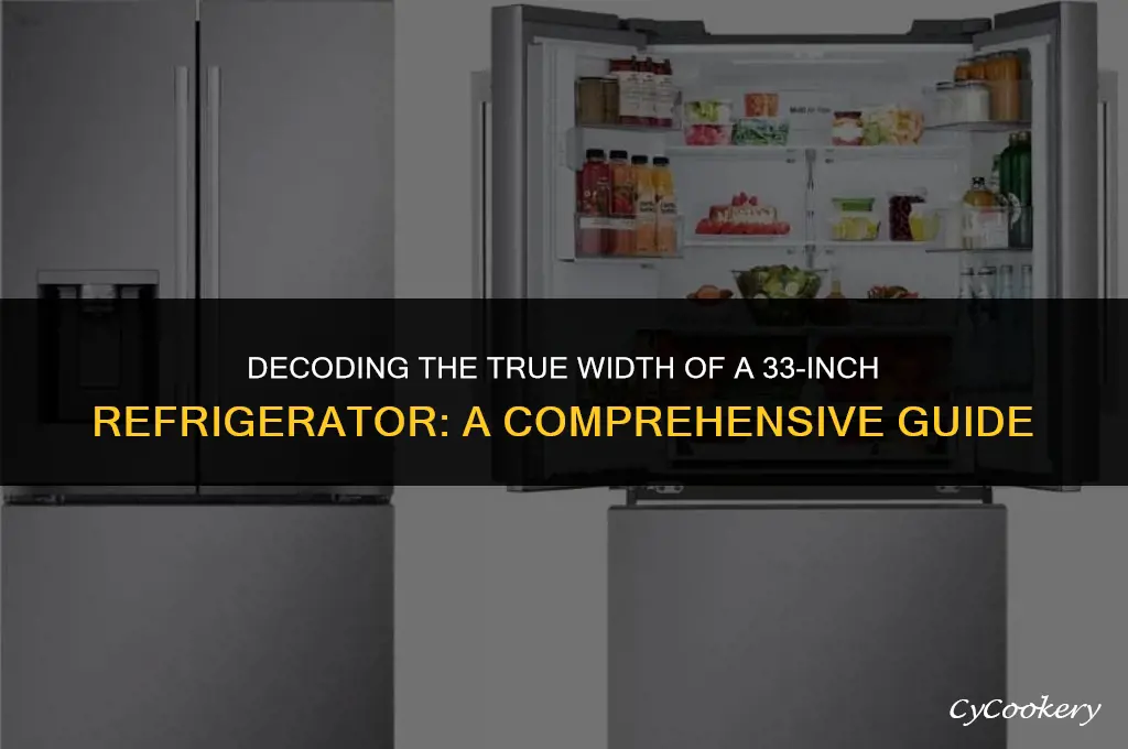 how wide is a 33-inch wide refrigerator really