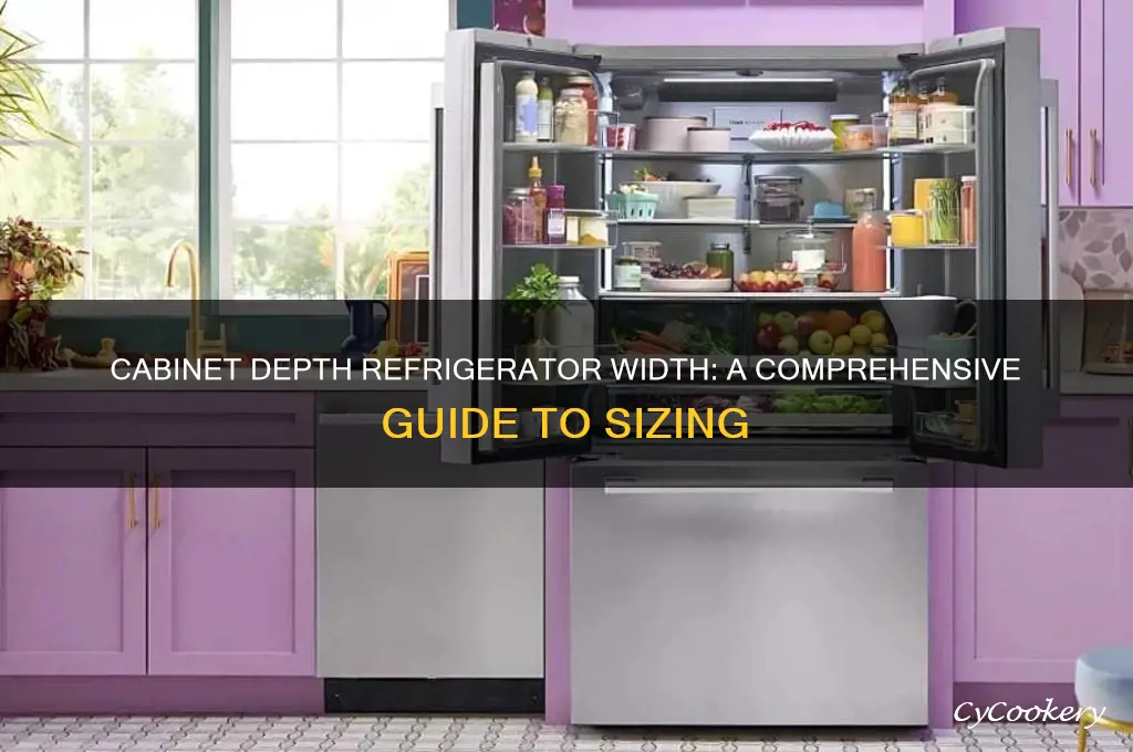 how wide is a cabinet depth refrigerator