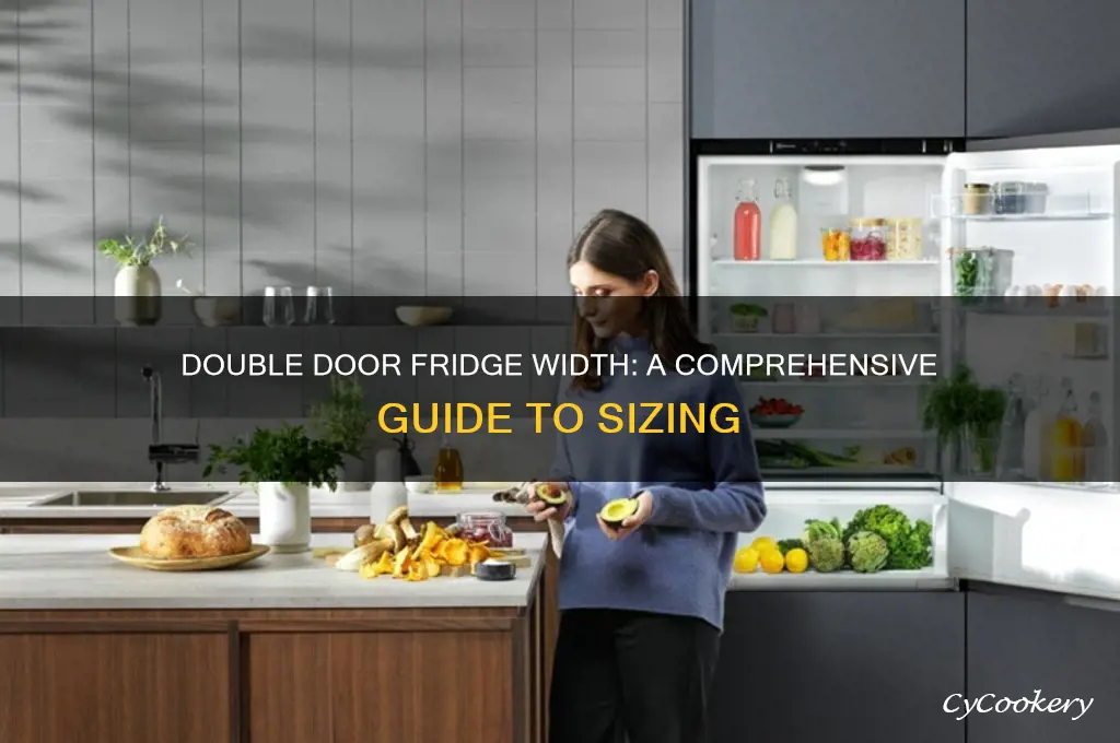 how wide is a double door fridge