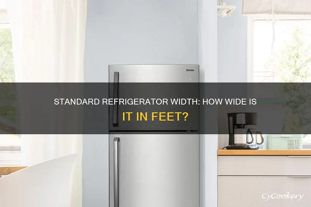 how wide is a refrigerator in feet