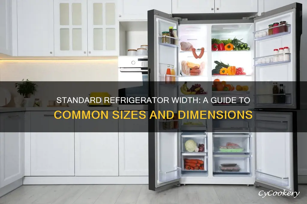 how wide is a standard size refrigerator