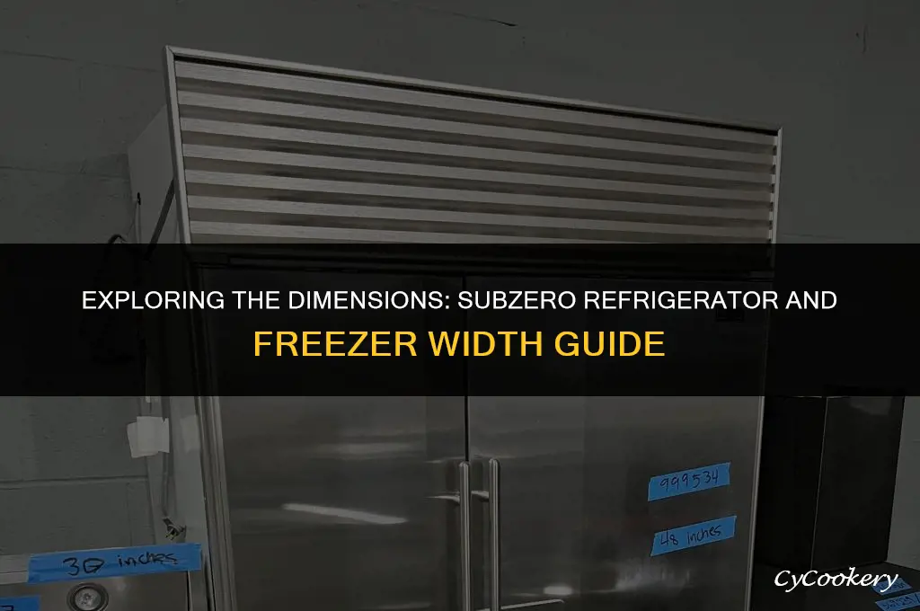 how wide is a subzero refrigerator and freeze