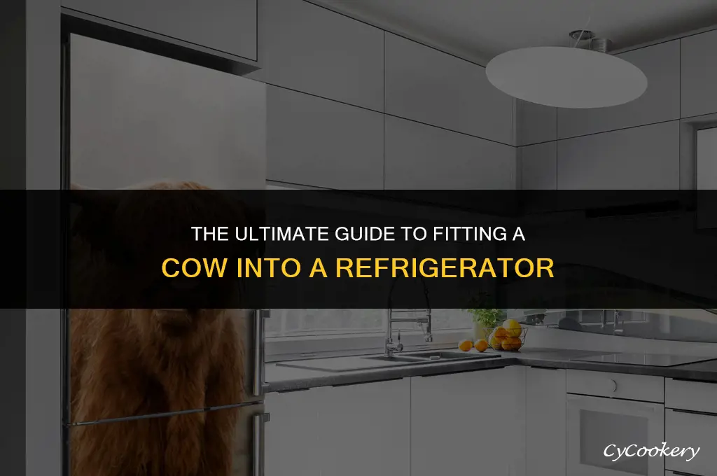 how would you fit a cow into a refrigerator