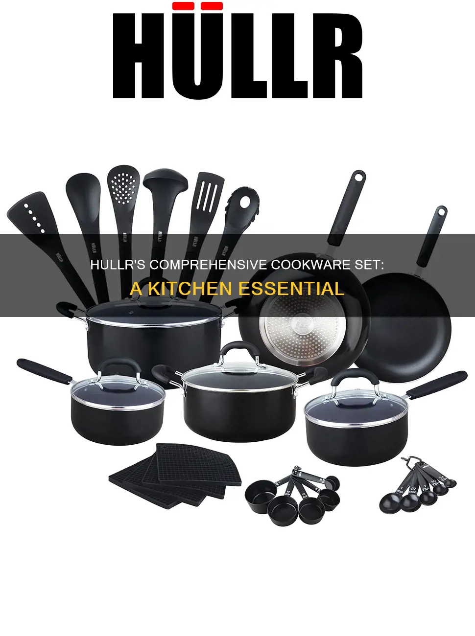 hullr 30 piece cookware set