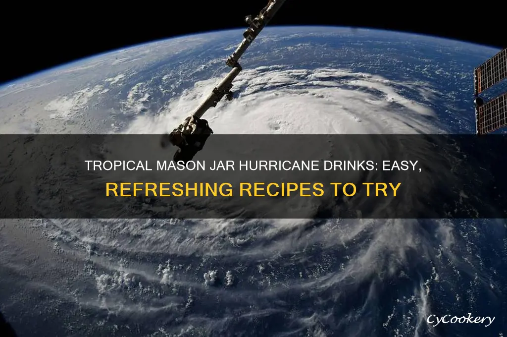 hurricane drinks in mason jar