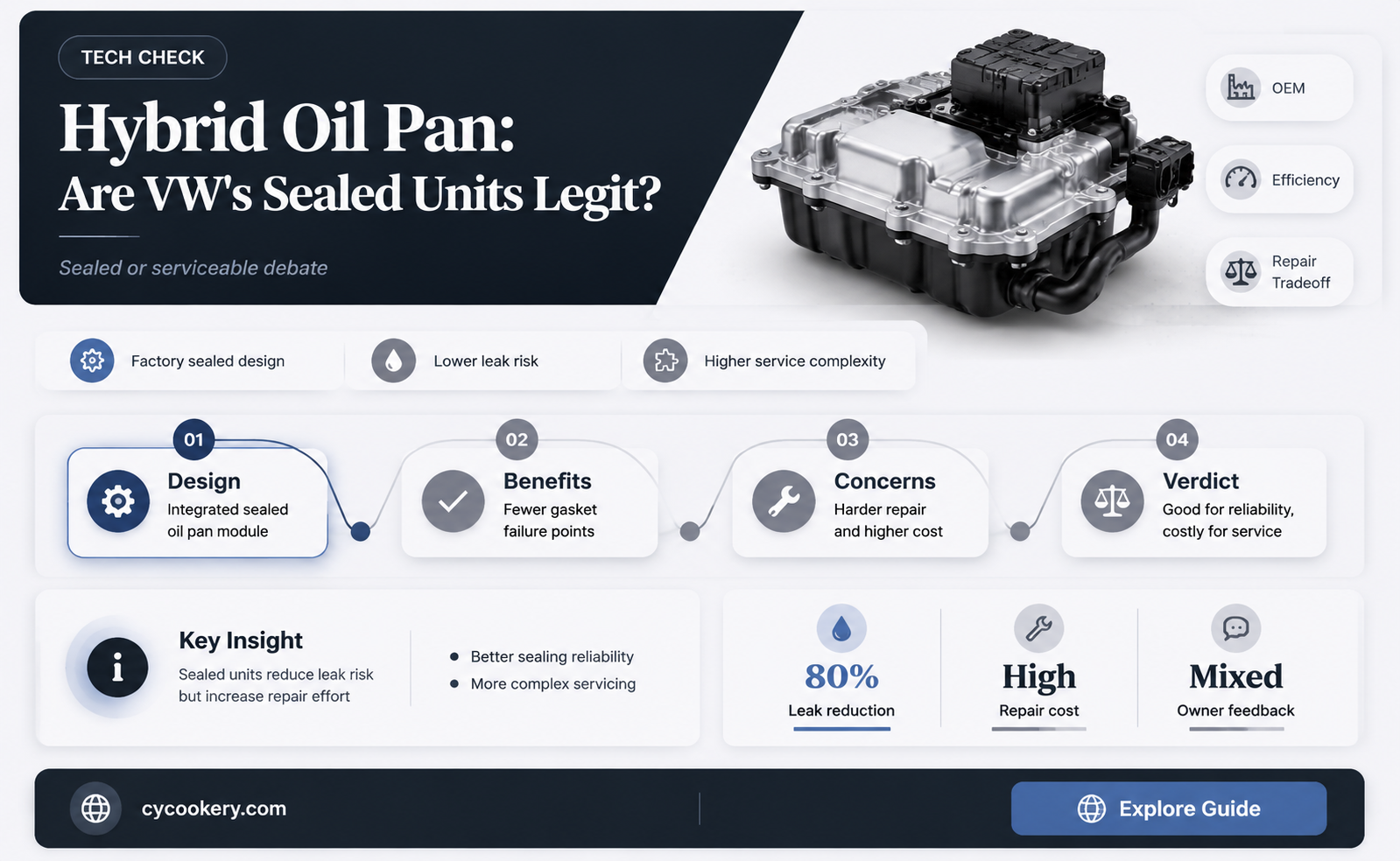 are geniune vw hybrid oil pans sealed