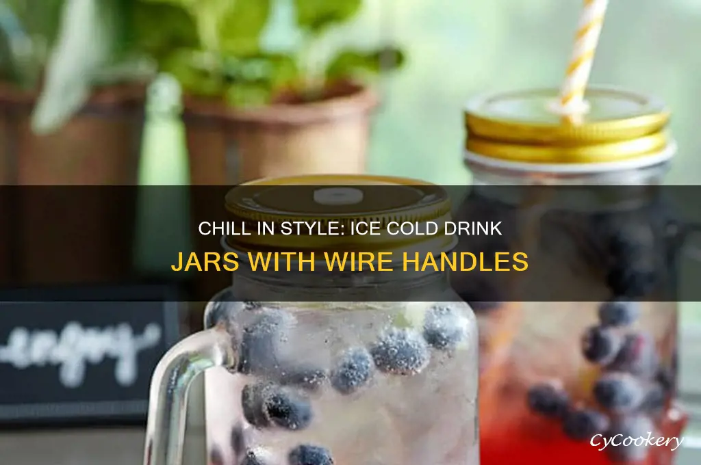 ice cold drink jar wire handles