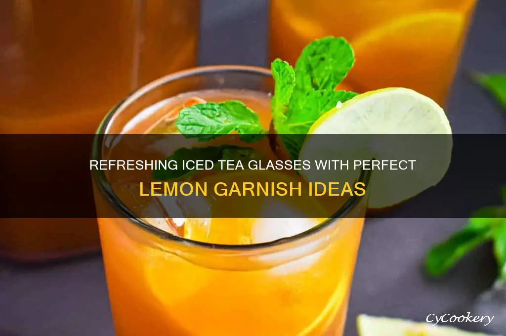 ice tea glasses lemon