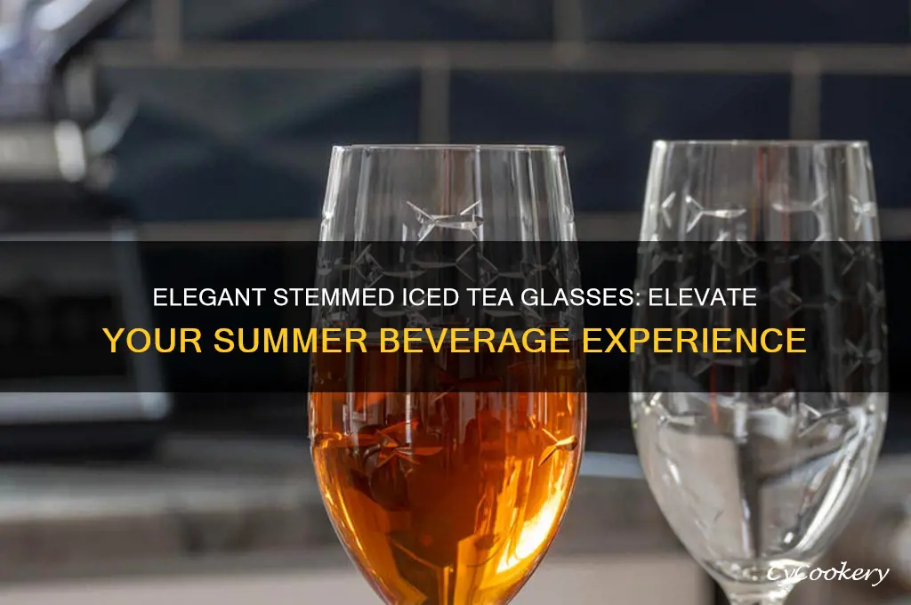 ice tea glasses with stem