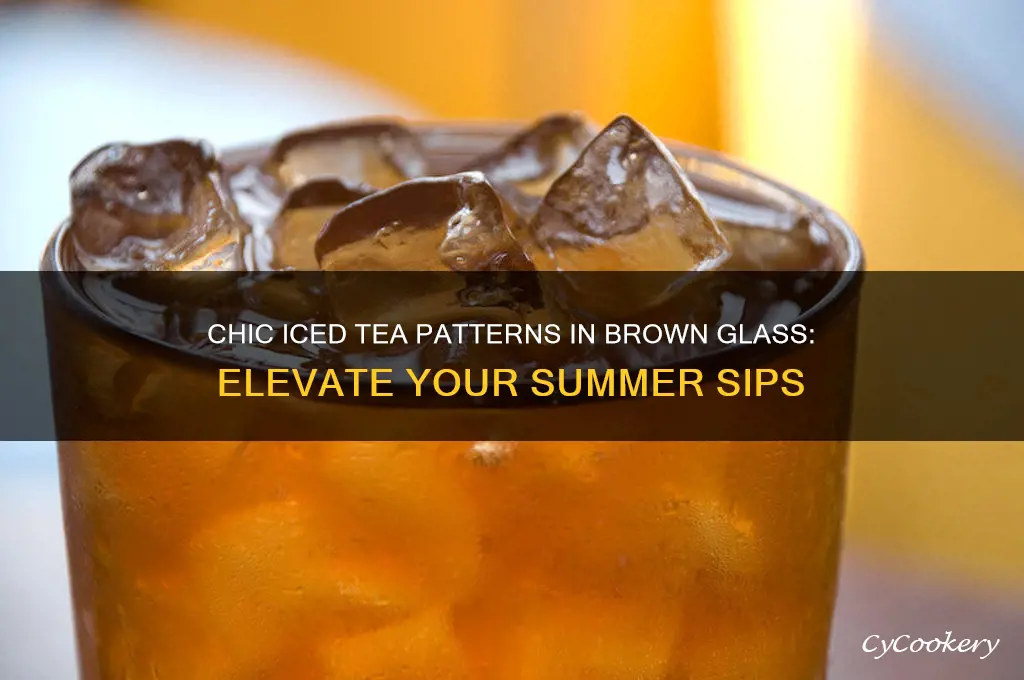 ice tea patterns brown glass