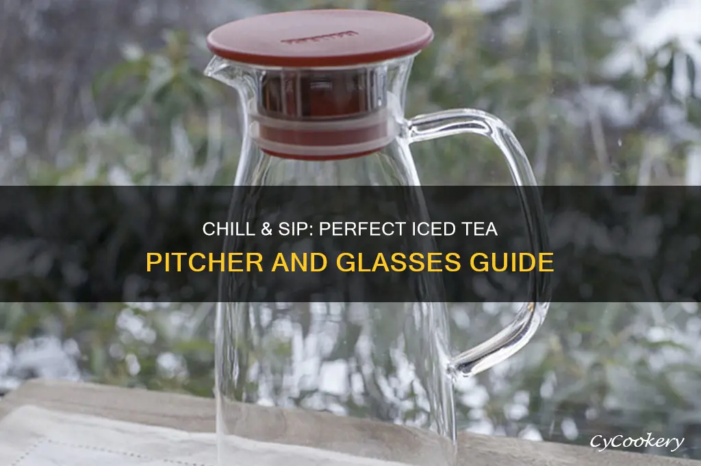 ice tea pitcher and glasses