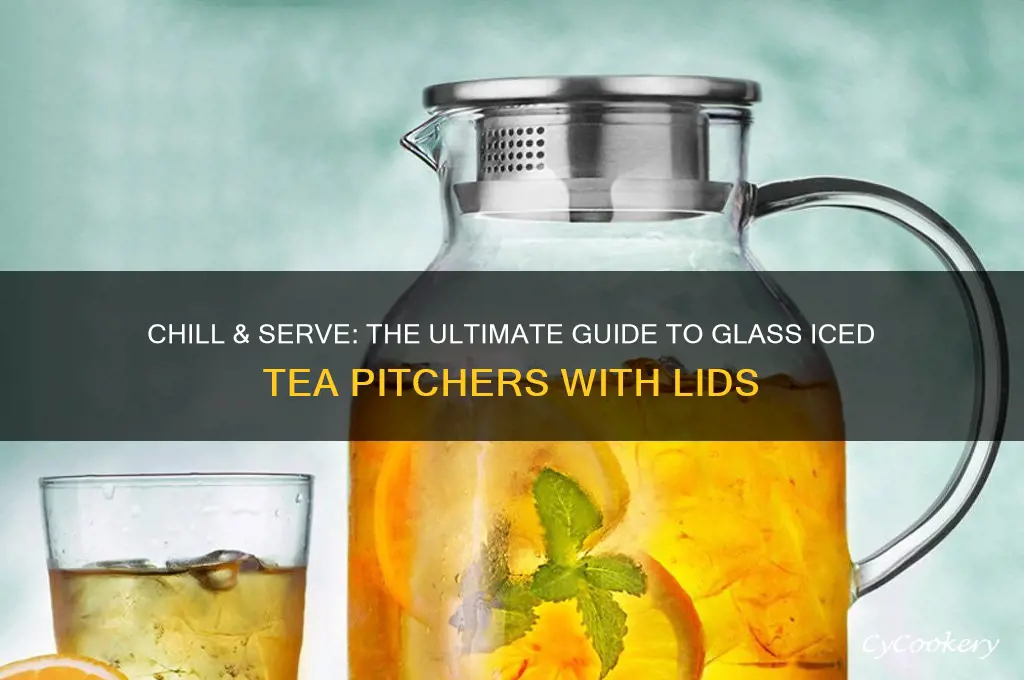 ice tea pitcher glass with lid