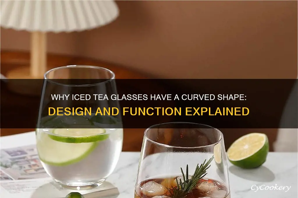 iced tea glasses curved shape