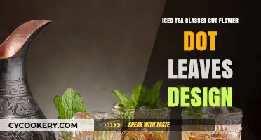 Elegant Iced Tea Glasses with Cut Flower Dot Leaves Design