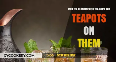 Charming Iced Tea Glasses Featuring Tea Cups & Teapots Designs