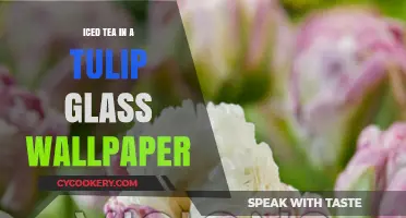 Elegant Tulip Glass Iced Tea Wallpaper: Refreshing Aesthetic for Your Screen