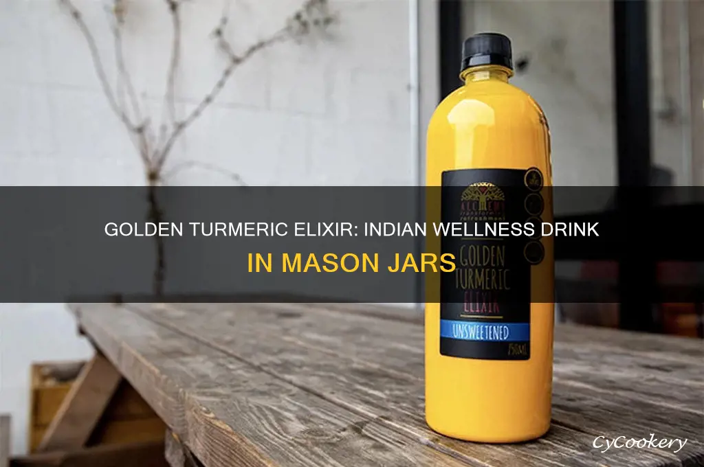 indian golden drink for mason jars