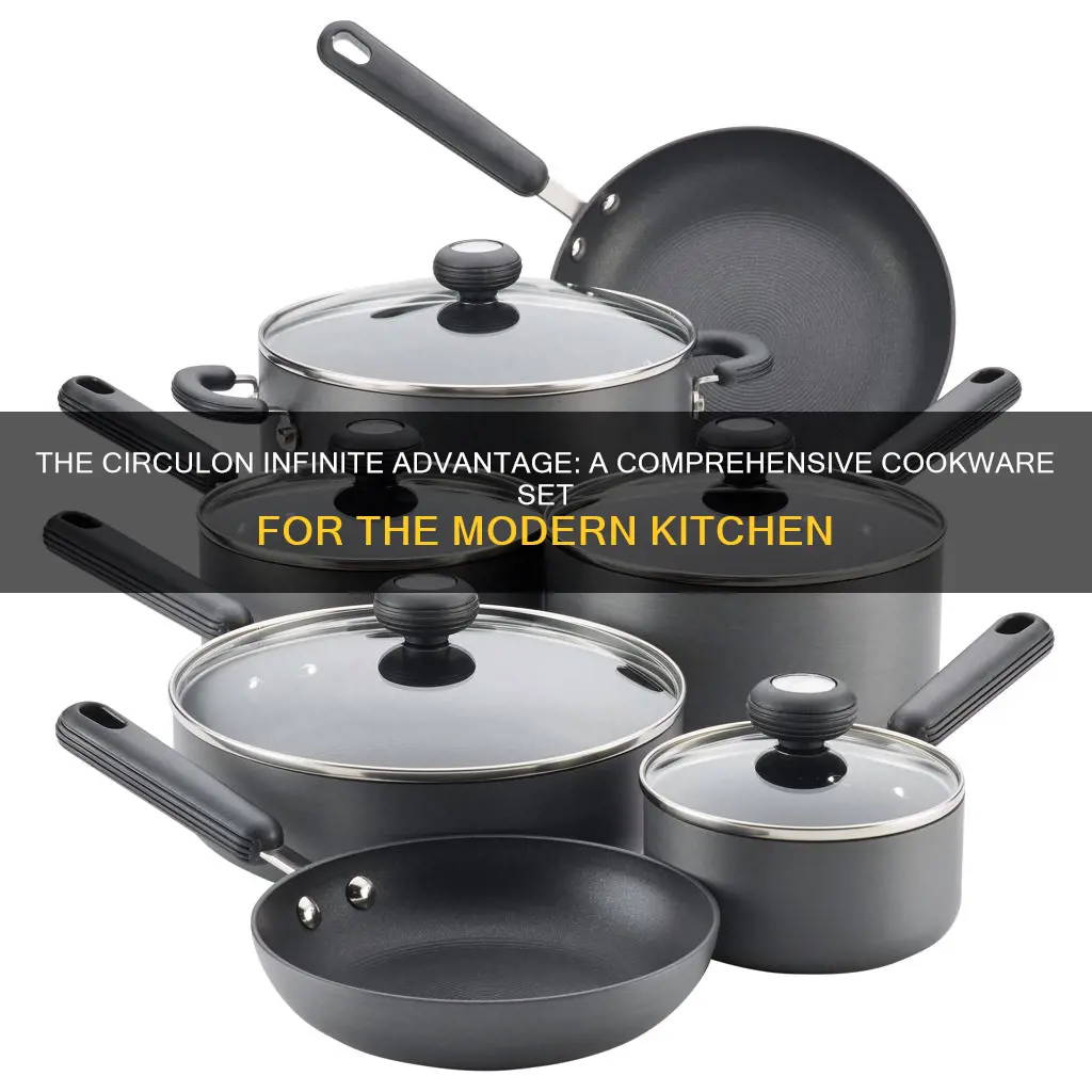 infinite circulon 10 pc nonstick hard anodized cookware set