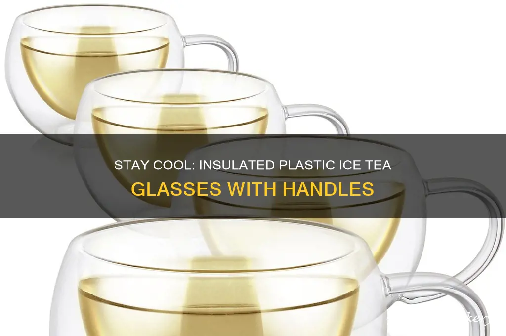 insulated ice tea glasses with handles plastic
