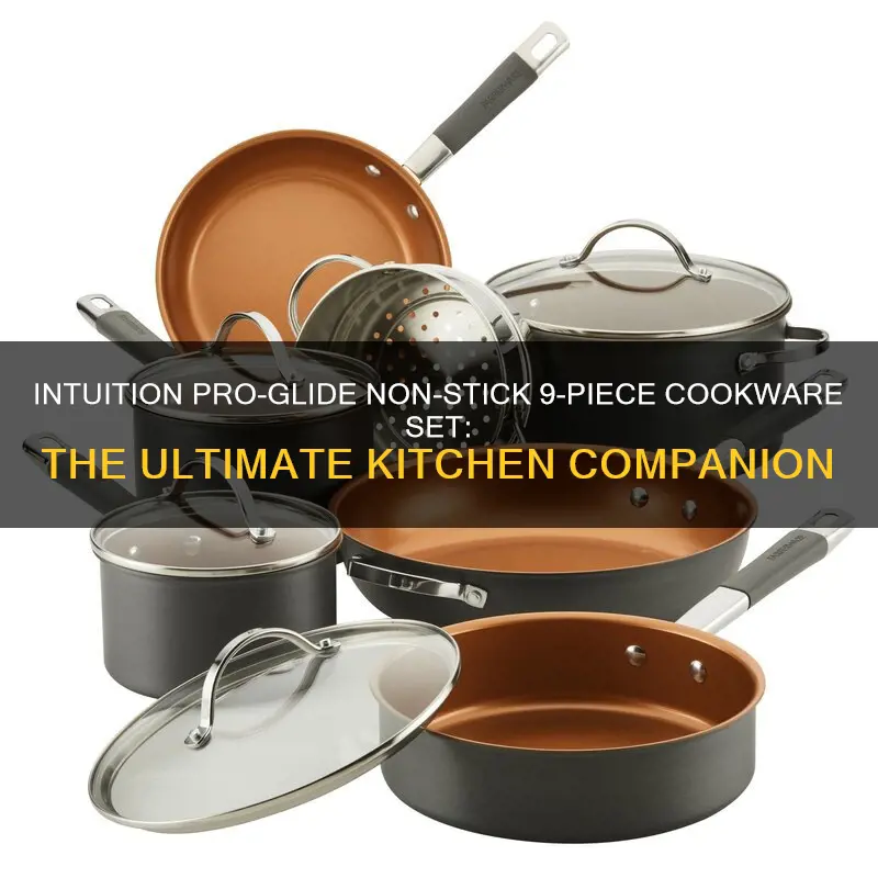 intuition pro-glide non-stick 9-piece cookware set