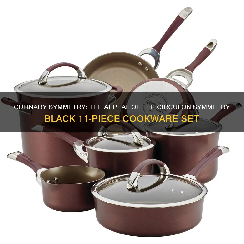 irculon symmetry black 11-piece cookware set