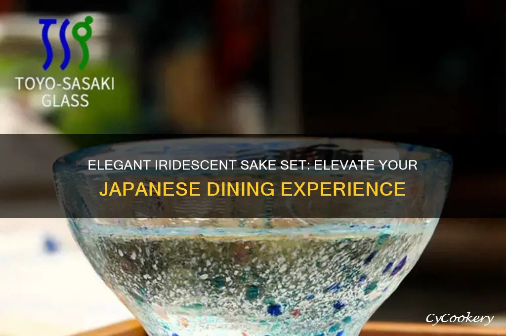iridescent sake set