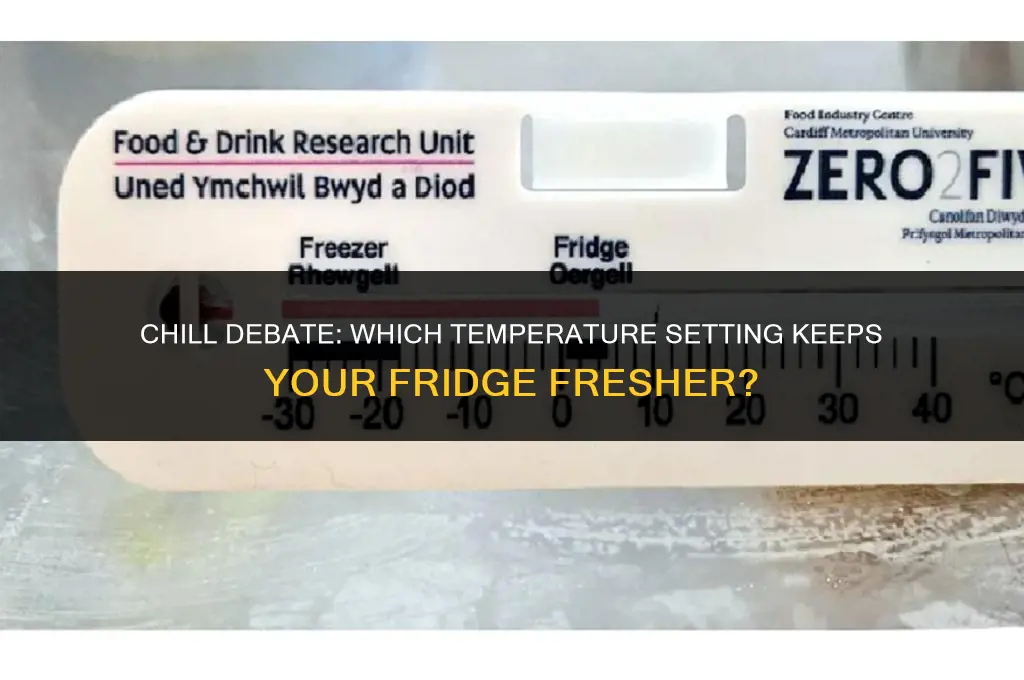 is 1 or 5 colder for a refrigerator