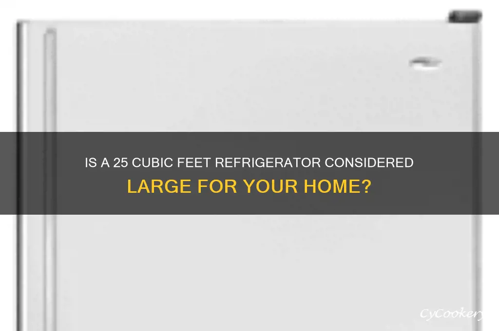 is 25 cubic feet a large refrigerator