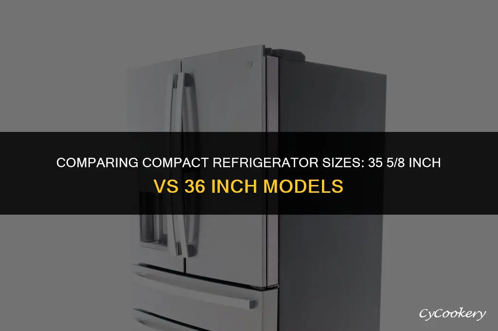 is 35 5 8 inch same as 36 refrigerator