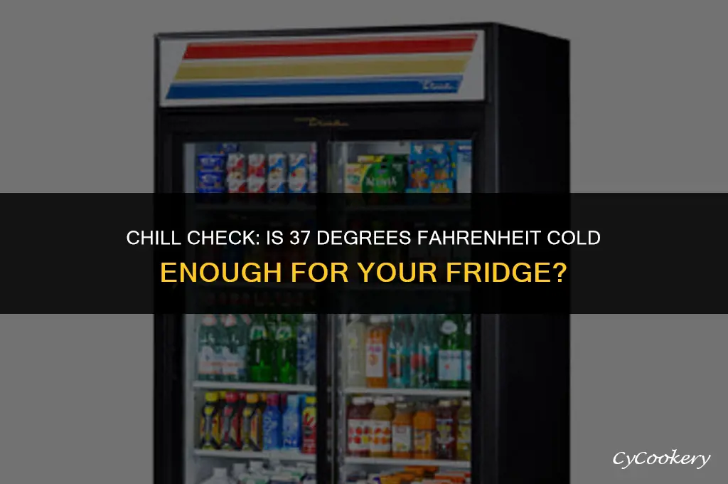 is 37 degrees cold enough for a refrigerator
