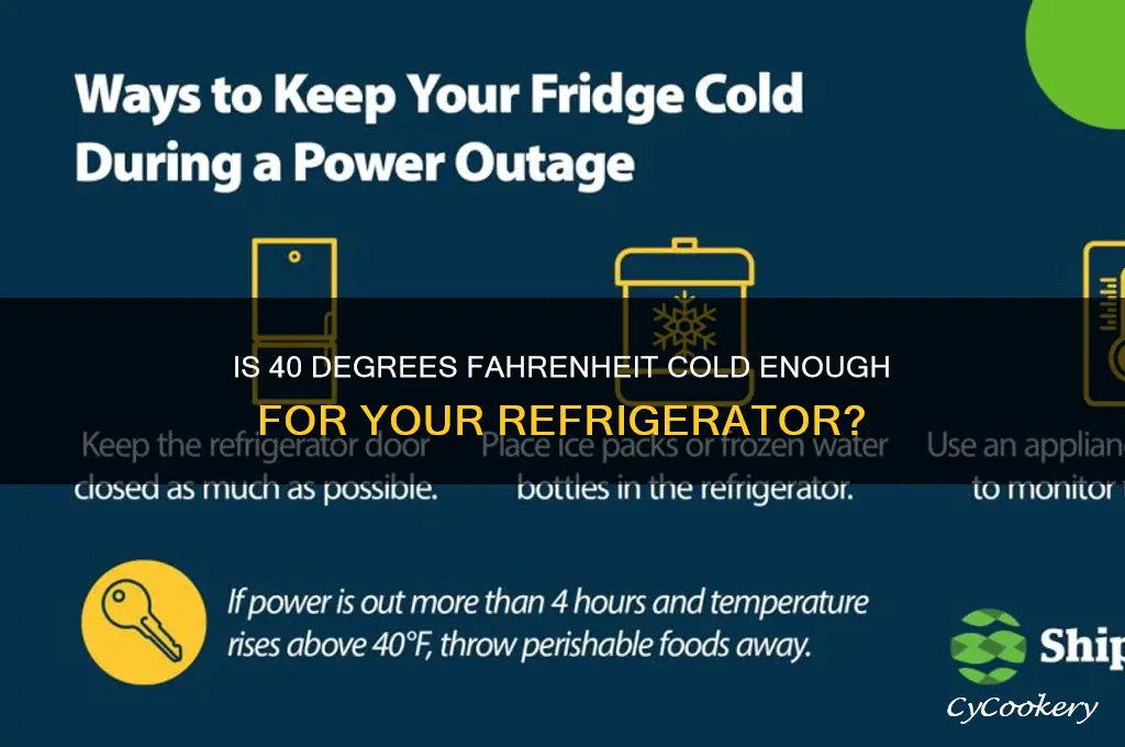 is 40 cold enough for a refrigerator