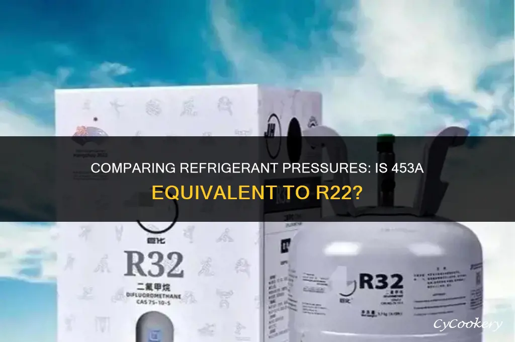 is 453a refrigerant pressure the same as r22