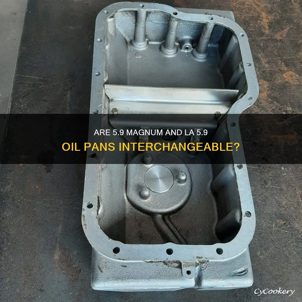 is 5.9 magnum same oil pan as la 5.9