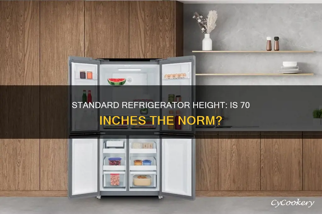 is 70 the standard height for refrigerators
