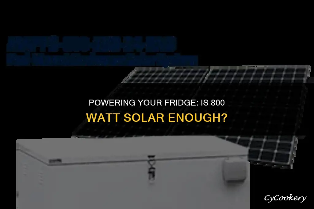 is 800 watt solar power enough for refrigerator
