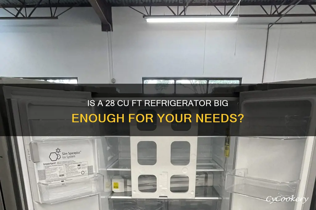 is a 28 cu ft refrigerator big
