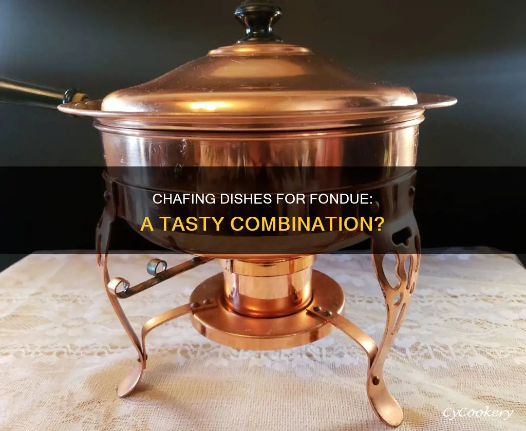 is a chafing dish used for fondue broths