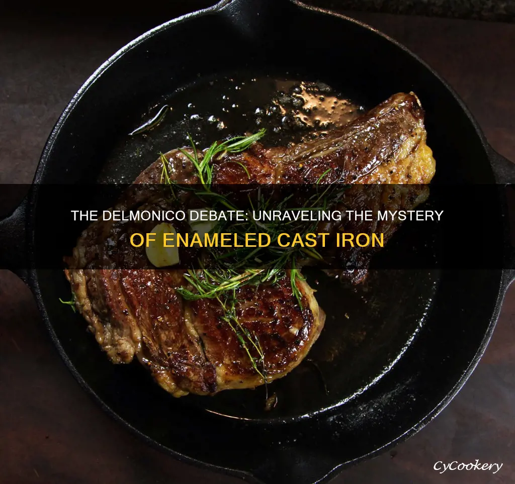 is a delmonico cast iron pan an enameled pan