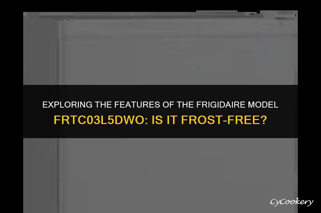 is a fridgdaire refrigerator model frtc03l5dwo frost free