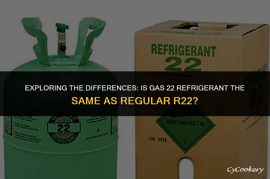 is a gas 22 refrigerant same than regular r22