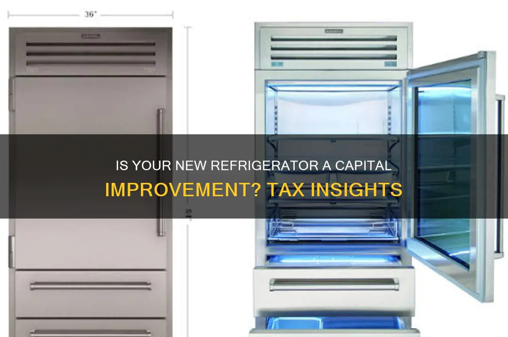 is a new refrigerator a capital improvement
