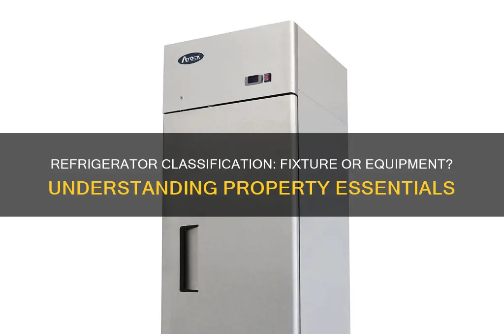 is a refrigerator a fixture or equipment