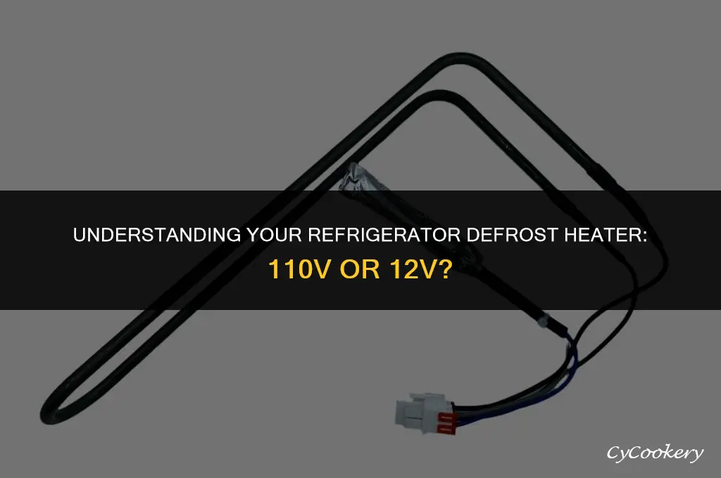 is a refrigerator defrost heater 110v or 12v