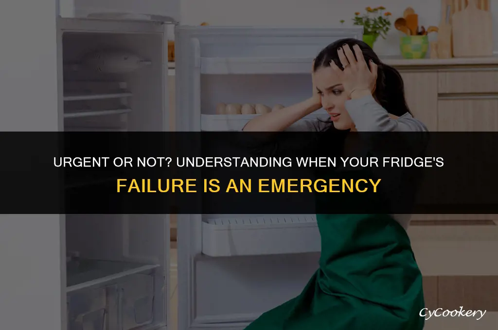 is a refrigerator going out considered an emergency