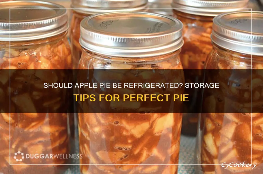 is apple pie supposed to be refrigerated